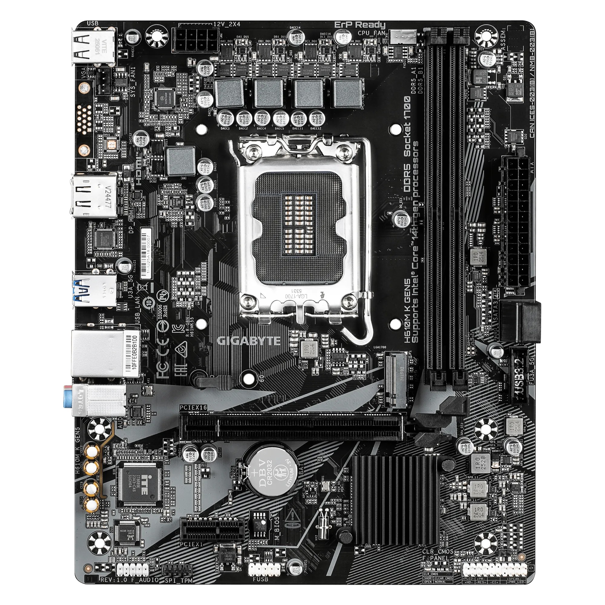 Motherboard Gigabyte H610M intel LGA1700 DDR5 mATX
